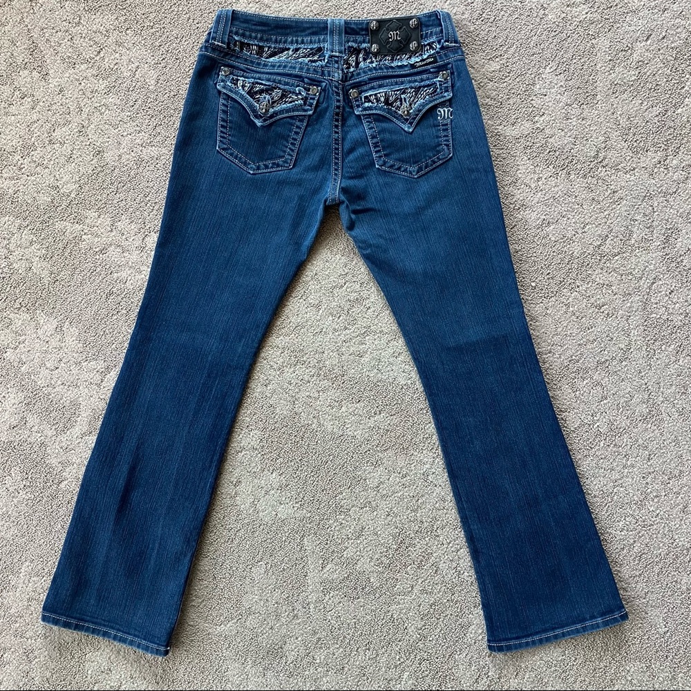 Miss Me Easy Boot Embellished Bling Jeans Designed for Buckle